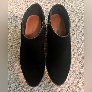 Lucky Brand Black Suede Ankle Booties